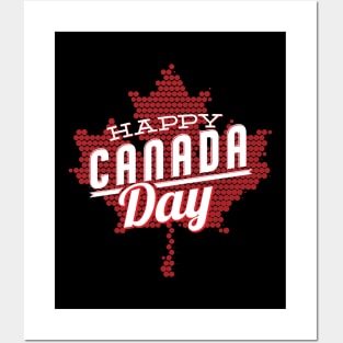 Happy Canada Day Maple Leaf Design Special Canada Independence Celebration Design - lght Posters and Art